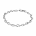 Collided bracelet silver
